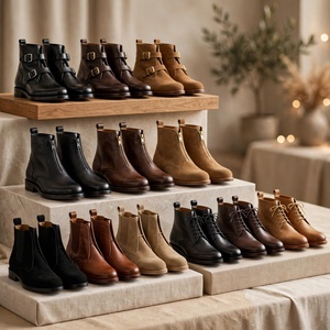 Botas Chukka Formales de Cuero Genuino 100% de Bangladesh para Hombre, Gamuza Marrón Vintage con Cremallera, Calzado al por Mayor, Lote de Liquidación para Exportación - Product Image 5