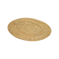 Set de table ovale en rotin tressé écologique de haute qualité, broderie artisanale, couleur et logo personnalisables, pour mariage et repas à domicile