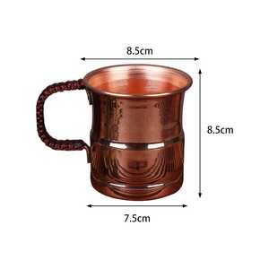 Tasse à bière et à vin en cuivre, tasse en cuivre faite à la main pour les fêtes, les mariages, la décoration de la cuisine, du bar, des articles de bar - Product Image 3