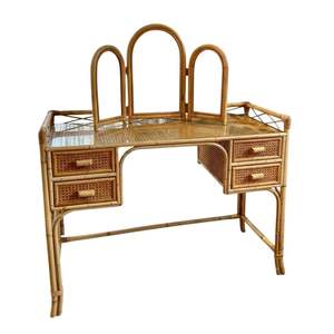 Juego de Tocador de Ratán con Silla, el Más Vendido, para Maquillaje, Venta al por Mayor, OEM, ODM, Precios Competitivos, Directo de Fábrica - Product Image 2