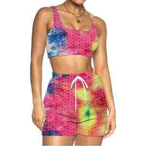 Ensemble de sport pour femme, veste active, pantalon évasé, coupe ajustée, poches, tissu en nylon doux brossé, ensemble de yoga 2 pièces - Product Image 1