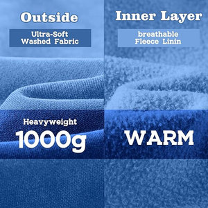 Mens Oversized Zip Hoodie Acid Wash Heavyweight <b>Sweatshirt</b> <b>Vintage</b> Casual Hooded Jacket Fall Winter Fashion Custom Front - Product Image 5