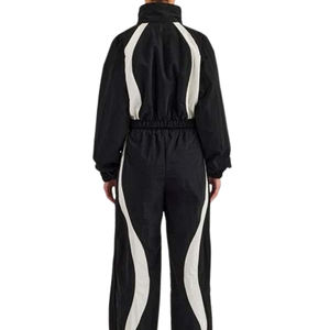 Ensemble de survêtement personnalisé pour homme, coupe-vent imperméable réfléchissant en polyester et nylon, veste zippée et pantalon - Product Image 6