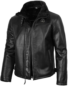 Chaqueta de Motocicleta de Cuero Genuino para Mujer, Manga Larga, Cierre de Cremallera, con Ribete de Piel, Invierno, Resistente al Viento, Color Sólido, Material de Piel de Vaca - Product Image 6