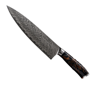Couteau de Chef de Cuisine en Acier Damas Personnalisé, Lame à Motifs Premium, Outil de Cuisson Professionnel, Manche Ergonomique, Couteau de Restaurant - Product Image 1