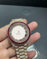 Montre Baguette sertie de diamants, la plus vendue, pour défilés de mode et événements, disponible en gros depuis l'Inde