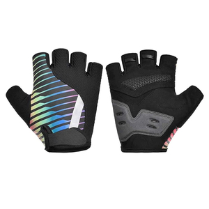 Guantes de Ciclismo Transpirables de Medio Dedo con Malla, Antideslizantes, Correa de Muñeca Ajustable, Protección Deportiva Unisex para las Manos - Product Image 2