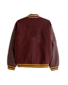 Custom <b>Patchwork</b> Winter Letterman Varsity <b>Jackets</b> Canvas Embroidered Eco-Friendly Reversible Men's - Product Image 2