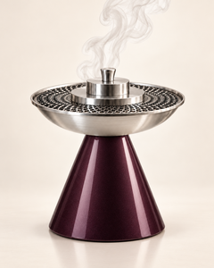 Brûleur à Bakhoor de Luxe en Acier Inoxydable Écologique et Durable, Bol Jali Arabe Moderne, Porte-Encens Oud, Style Moyen-Oriental, Toutes Saisons - Product Image 1