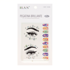 Adesivi Glitterati ILAN per Viso, Occhi e Unghie - Decalcomanie Brillanti Ref 32639 - Product Image 1