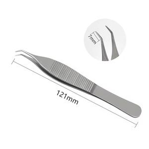 Pinces à tissus chirurgicales Adson Caronia, taille personnalisée, en titane brun, certifiées CE, classe I, ensemble d'instruments de serrage manuels - Product Image 1
