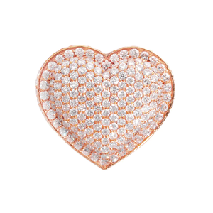 Anillo de Corazón con Diamantes Moissanite Estilo Hip Hop para Mujer, Precio de Fábrica al por Mayor, Oro de 14k, Anillo con Incrustaciones de Diamantes, Perfecto para Regalo de San Valentín - Product Image 5