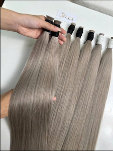 Peluca de encaje frontal LEXHAIR, color gris de moda, lisa, cabello virgen de un solo donante, color personalizado, venta al por mayor, vietnamita 100% - Product Image 1