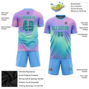 Professional Quick Dry Sublimation Soccer Uniform with Custom Logo Sportswear 100% Polyester Soccer Uniform - Product Image 4