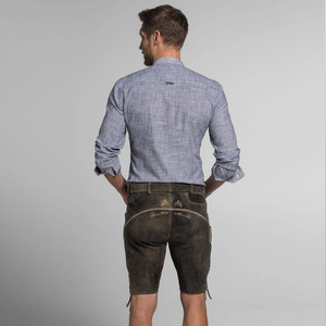 Shorts traditionnels bavarois pour hommes en Lederhosen, 100 % polyester satiné, coupe-vent, imperméable, décontracté chic, écologique, vintage allemand - Product Image 4