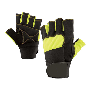 Leather Half Finger Gym <b>Gloves</b> <b>with</b> Hand <b>Grips</b> Breathable for Weight Lifting and Outdoor Cycling Unisex - Product Image 5