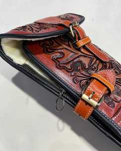 Custom Gun Cover Genuine Leather Customized Color Size Western Hunting Outdoor Activities Padding Slip Case Lined Sherpa A.T - Product Image 2