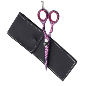 Ciseaux de coiffure professionnels Tegra Surgical en acier inoxydable pour droitiers, 28 dents, manche moyen en caoutchouc - Product Image 5