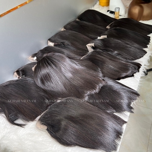 Perruques cheveux humains vietnamiens 2x4 2x6 fermeture os perruque droite noeuds blanchis droite droite cheveux vietnamiens bruts dentelle avant perruque - Product Image 1