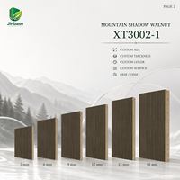 Panneau MDF de première qualité Jinbase Mountain Shadow Walnut 18 mm, placage bois, mélaminé, résistant à l'humidité, E0, 1220x2440 mm, pour hôtel