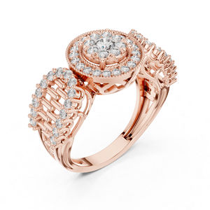 Anillo de Boda de Oro Blanco de 14K con Diamante Cultivado en Laboratorio, Redondo, para Mujer |   Diamante Cultivado Nuevo - Product Image 5