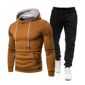 Conjuntos Deportivos Personalizados para Hombre, Sudadera con Capucha de Manga Larga, Ropa Deportiva con Logotipo Personalizado y Forro Polar 100% Algodón - Product Image 1