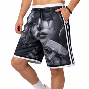 Mens Streetwear Graphic Print Shorts Breathable Athletic Gym Casual Summer Jogger Shorts with Pockets <b>Comfortable</b> - Product Image 1