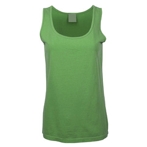 Camiseta sin Mangas de Punto de Color Sólido para Mujer, de Alta Calidad, Cuello Redondo, Estilo Casual, Color Rosa Claro, Largo Regular - Product Image 1