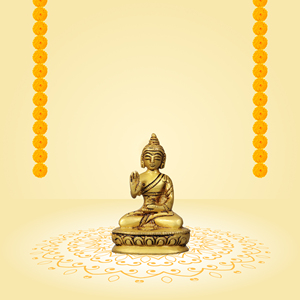 Estatua de Buda de latón, figura meditativa, decoración religiosa de metal hecha a mano, adorno para mesa del hogar, 7cm de altura - Product Image 1