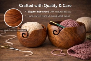 Wooden <b>Yarn</b> Bowls High Quality - Product Image 6
