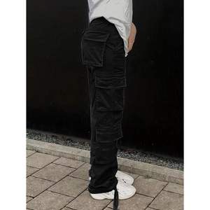 2025 femmes Cargo pantalon taille haute Baggy Y2K droite jambe large avec poches respirant Streetwear taille basse - Product Image 6