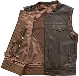 Chaleco de Motociclismo de Cuero Genuino de Alto Rendimiento, a la Moda, para Hombre, Talla Grande, Resistente al Viento, Impermeable, Protector y de Seguridad - Product Image 5