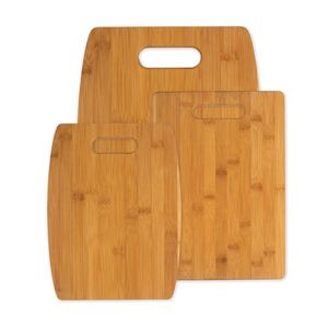 Planche à découper ronde en bois naturel avec poignée, épaisseur 1,5 cm, passe au lave-vaisselle - Product Image 3