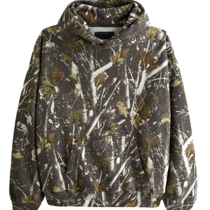 Custom Camo <b>Hoodie</b> <b>Zip</b> <b>Up</b> 100 Percent Cotton Hunting Style Streetwear Real Tree Printed <b>Hoodie</b> Made in Vietnam - Product Image 1