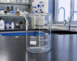 Bécher en verre borosilicate transparent 3.3 de 500 ml avec graduations pour expériences scientifiques MAYALAB - Product Image 2