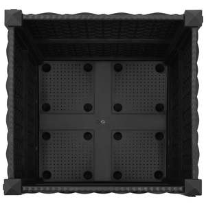 Pot de plantation surélevé en polypropylène noir durable de 15,7 pouces, pots et jardinières - Product Image 5