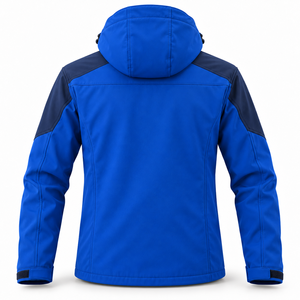 <b>Fleece</b> <b>Lined</b> Softshell <b>Jacket</b> <b>Mens</b> Winter Outdoor Workwear Custom Embroidery Logo Wholesale OEM Manufacturer - Product Image 3