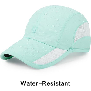 Casquette de baseball légère, respirante, imperméable, en maille, 6 panneaux, réglable, pour le sport en plein air, unisexe, 100% coton, vert menthe - Product Image 2