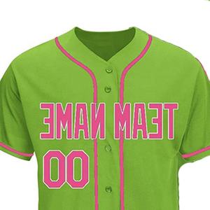 Offre Spéciale personnalisé 100% polyester maillot de baseball grande taille bouton vers le bas conception respirant chemise vierge col en v à manches courtes Hip Hop - Product Image 5