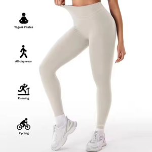 Leggings pour femmes de qualité supérieure, taille haute, faible MOQ, meilleure qualité avec impression personnalisée, respirants, logo personnalisé, leggings pour femmes - Product Image 5