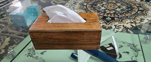 Boîte à mouchoirs en bois faite à la main, porte-mouchoirs en bois massif, distributeur de serviettes rustique, pour la maison, le bureau, l'hôtel, le restaurant, vente en gros - Product Image 6