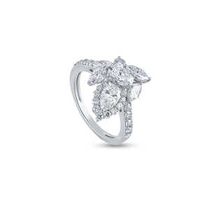 Bague de mode Purecarat Marquise et poire en diamant Bague élégante et luxueuse pour femme - Product Image 6