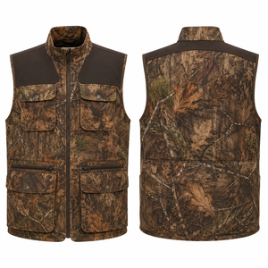 Gilet de chasse camouflage pour homme, sans manches, en softshell respirant, polyester, pour l'automne, vêtements d'extérieur - Product Image 1