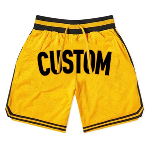 Shorts de sport décontractés pour hommes en maille polyester respirante à séchage rapide, avec cordon de serrage, poches et taille élastique, pour la gym, la course et le basketball - Product Image 3