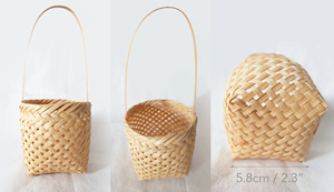 Panier miniature en bambou fait main, panier cadeau tissé thaïlandais, panier de rangement écologique, fournisseur OEM Vietnam - Product Image 3