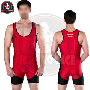 Traje de Competición de Lucha Libre para Hombre, Ropa Deportiva de Artes Marciales de Spandex y Poliéster Estampado con Cuello Redondo, Tejido Elástico Duradero, Ropa de Entrenamiento - Product Image 5
