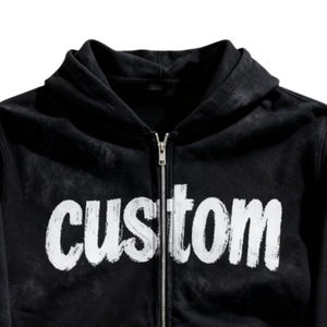 Maqueta Gratuita, Sin Pedido Mínimo, Logotipo Personalizado, Sudadera con Capucha Extra Grande con Cierre, 100% Algodón, Felpa Gruesa de 400 GSM, Sudadera Urbana - Product Image 3