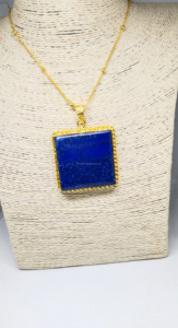 Nueva llegada Venta caliente Feng Shui Natural lapislázuli colgante azul cristales tallados ágata bola Vintage piedra preciosa amor dorado - Product Image 3