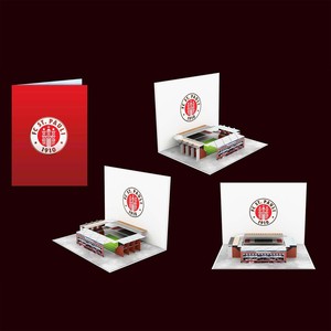 Carte de vœux 3D pop-up FC St. Pauli Millerntor-Stadion, vernis mat, impression numérique - Product Image 2