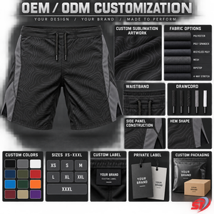 Shorts de combat MMA personnalisés, occultants, topographiques, en polyester/coton, séchage rapide, respirants, unisexes, OEM ODM, sublimés - Product Image 4